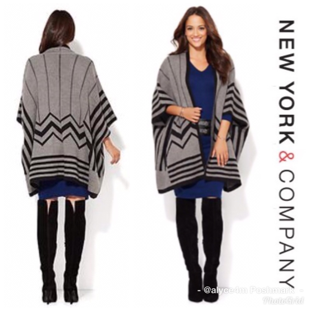 🌺 NY & Co Aztec Open Front Poncho 🌺